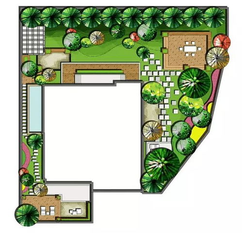 這10多款別墅庭院景觀設計圖,回家建別墅的你趕緊收藏起來吧