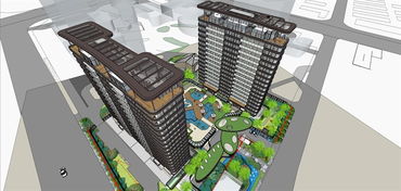 精品現(xiàn)代高層住宅建筑及景觀設(shè)計(jì)方案su模型