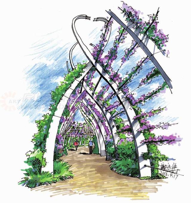 純干貨 | 景觀設計馬克筆著色技法~